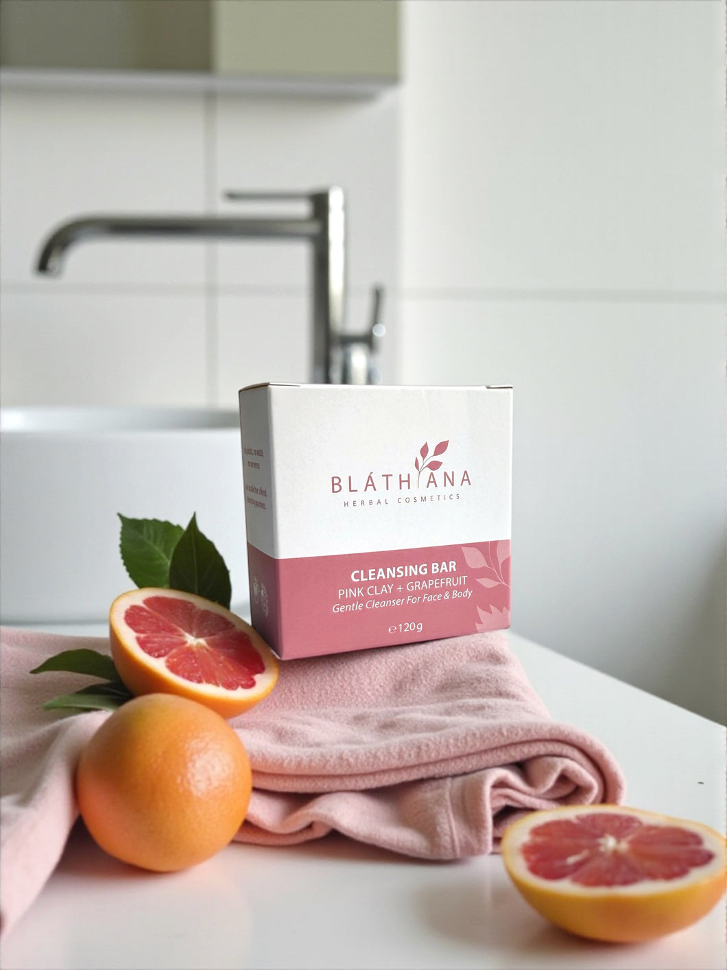 PINK CLAY + GRAPEFRUIT CLEANSING BAR
