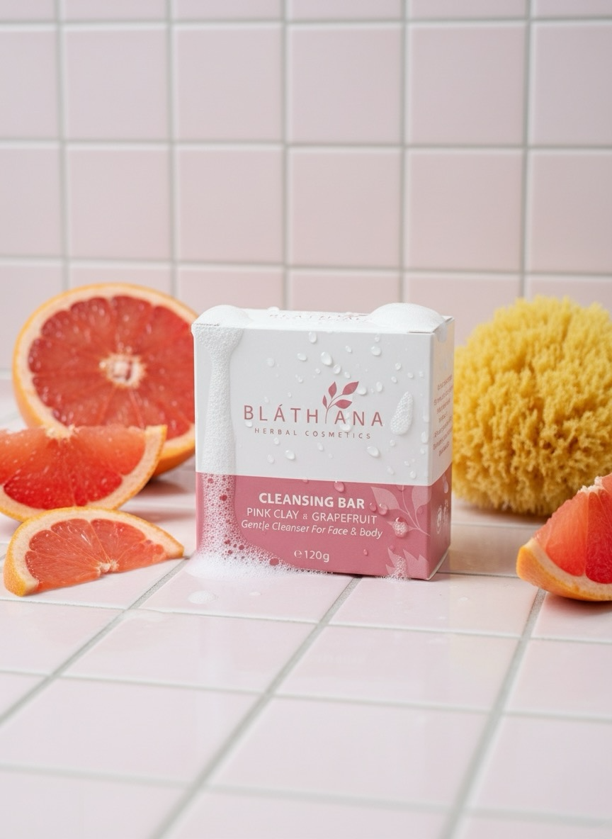 PINK CLAY + GRAPEFRUIT CLEANSING BAR