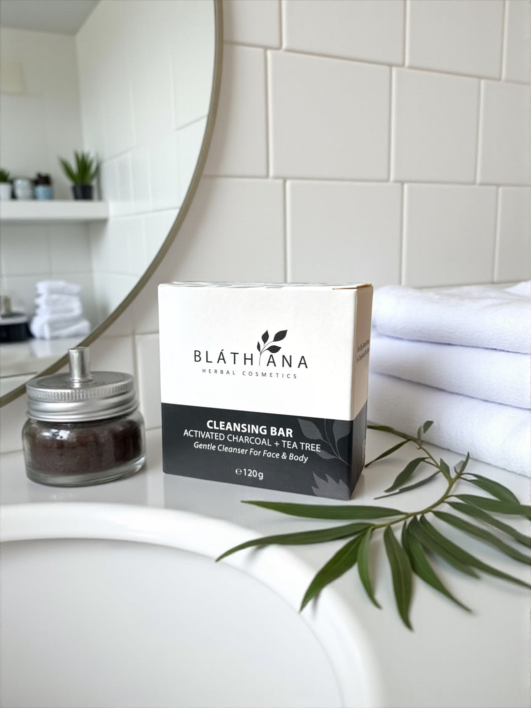 ACTIVATED CHARCOAL + TEA TREE OIL CLEANSING BAR