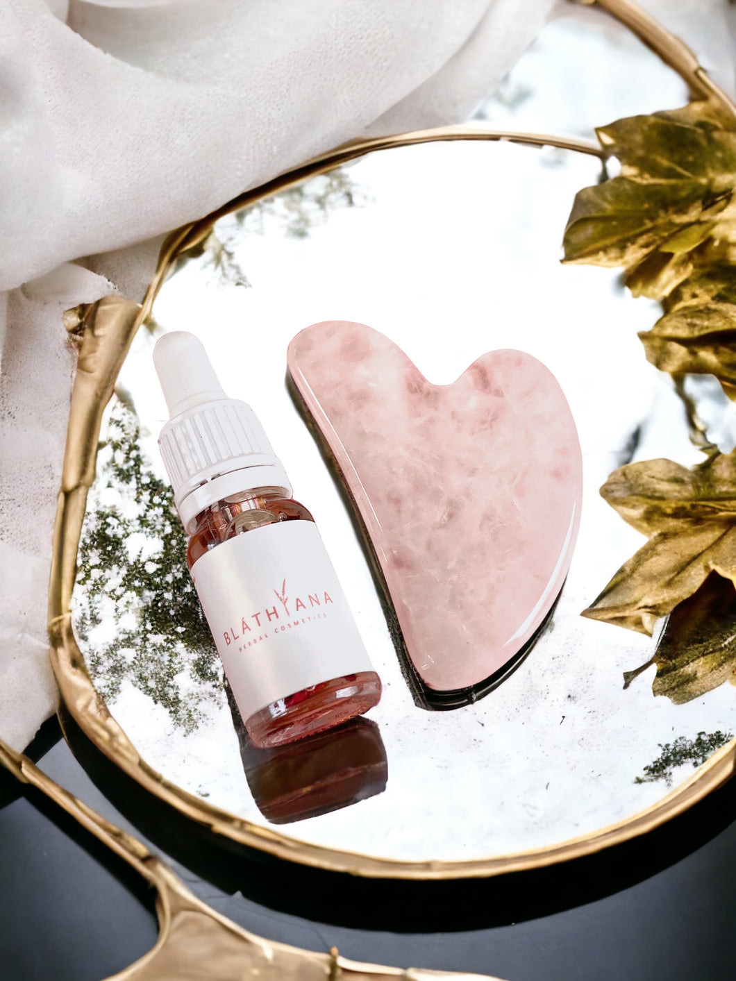 GUA SHA + ROSE SERUM OIL BUNDLE
